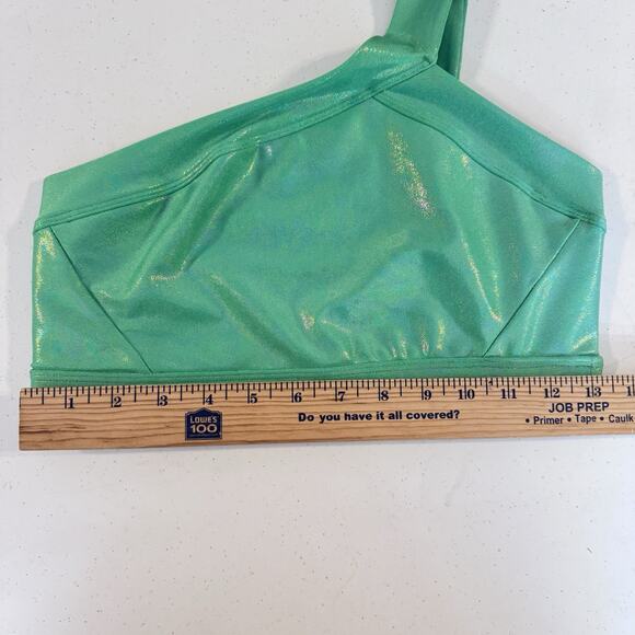 Heroine Sport Green One-Shoulder Sports Bra - Picture 9 of 10